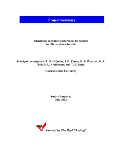 Identifying consumer preferences for specific beef