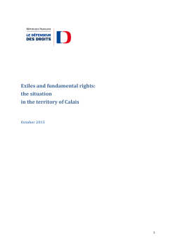 Exiles and fundamental rights: the situation in the territory of Calais