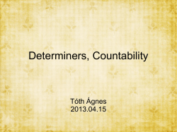 Determiners, Countability