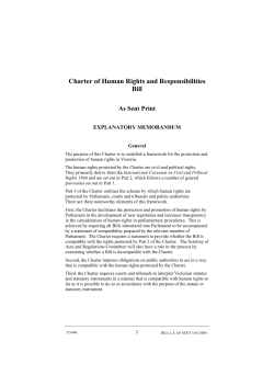 Charter of Human Rights and Responsibilities Bill