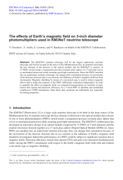 The effects of Earth`s magnetic field on 3