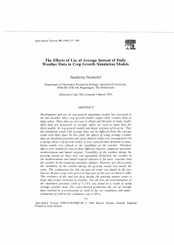 The Effects of Use of Average Instead of Daily Weather Data in Crop