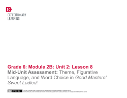 Grade 6: Module 2B: Unit 2