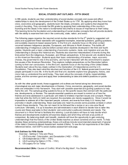 Fifth Grade Socail Studies Pacing Guide