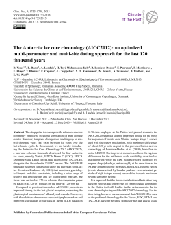 The Antarctic ice core chronology (AICC2012)