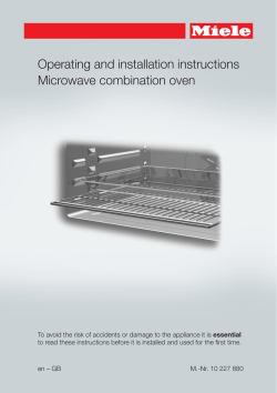Operating and installation instructions Microwave combination oven