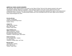 AMERICAN VISION AWARD WINNERS The American