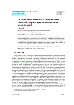 On the influence of molecular structure on the conductivity of