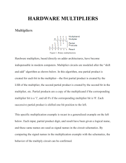 HARDWARE MULTIPLIERS