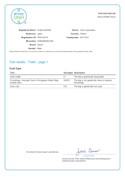 Test results - Traits - page 1