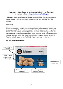 A Step-by-Step Guide to getting started with Hot Potatoes