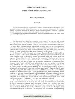 Structure and Theme in The House of the Seven Gables