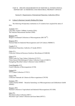 PART II: SPECIFIC REQUIREMENTS OF INDIVIDUAL