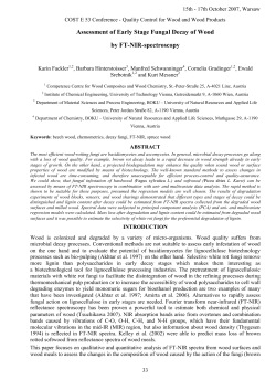 Assessment of Early Stage Fungal Decay of Wood