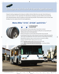 Goodyear Bus Tires For Transit Applications.