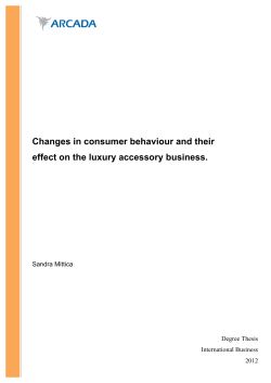 Changes in consumer behaviour and their effect on the