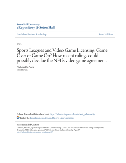 Sports Leagues and Video Game Licensing
