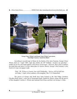 (part 2): The Eleven Children of John Wilson
