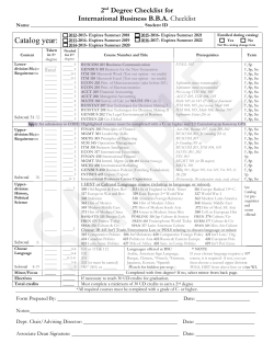 International Business - College of Business and Economics