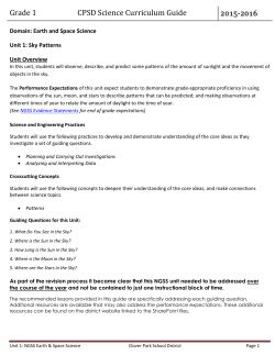 Grade 1 CPSD Science Curriculum Guide