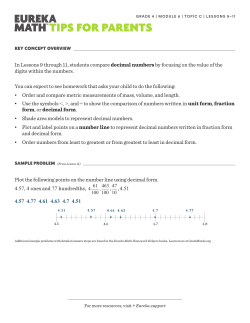 Plot the following points on the number line using decimal form. 4.57
