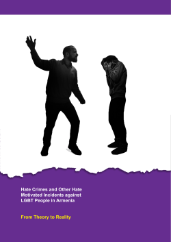 Hate Crimes and Other Hate Motivated Incidents against LGBT