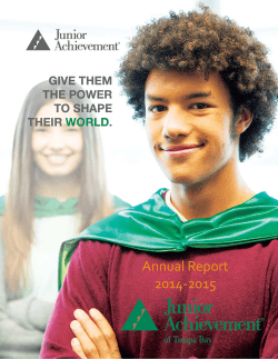 Annual Report 2014-2015 - Junior Achievement of Tampa Bay