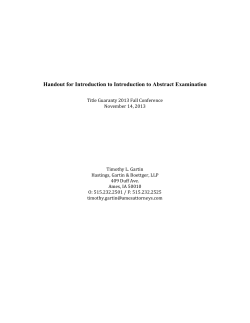 Handout for Introduction to Introduction to Abstract Examination