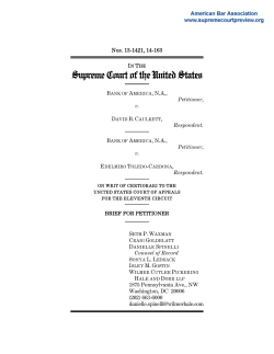 Brief for Petitioner Bank of America, N.A.