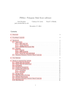 PRSice: Polygenic Risk Score software
