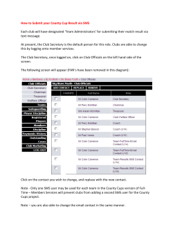 How to Submit Your County Cup Result via SMS