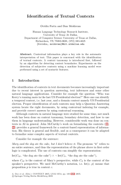 Identification of Textual Contexts