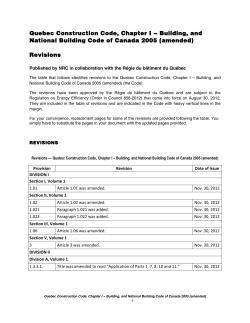 Quebec Construction Code 2008