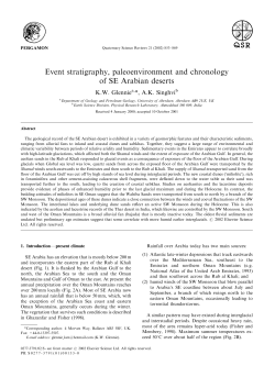 Event stratigraphy, paleoenvironment and chronology of SE Arabian