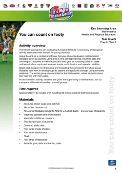 You can count on footy