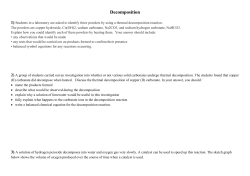 Decomposition - Chemical Minds