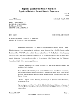 MATTER OF VINLUAN v DOYLE - New York State Unified Court