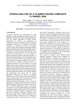 stress analysis of a filament wound composite flywheel disk