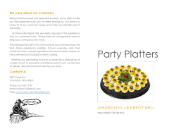 Party Platters - Sharonville Depot Deli