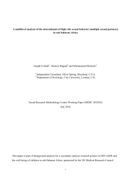 A multilevel analysis of the determinants of high risk sexual behavior