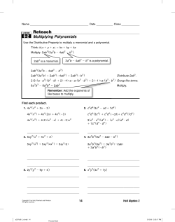 Reteach 6-2 - Humble ISD