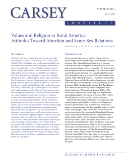 Values and religion in rural America: attitudes toward abortion and
