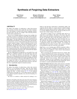 Synthesis of Forgiving Data Extractors