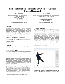 Particulate Matters: Generating Particle Flows from Human Movement