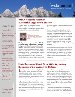 Spring 2011 – PDF - Wyoming State Liquor Association