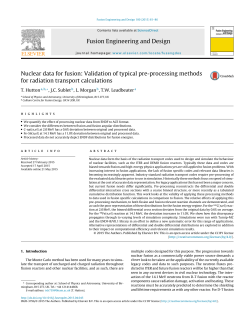 Nuclear data for fusion: Validation of typical pre
