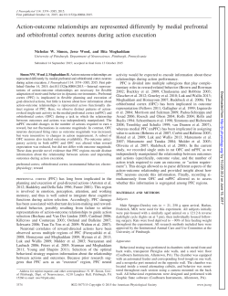 Action-outcome relationships are represented differently by medial