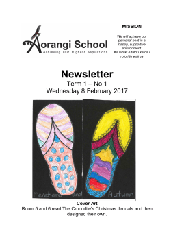Newsletter - Aorangi School