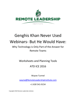 Genghis Khan Never Used Webinars