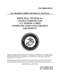 principal technical characteristics of us marine corps communication